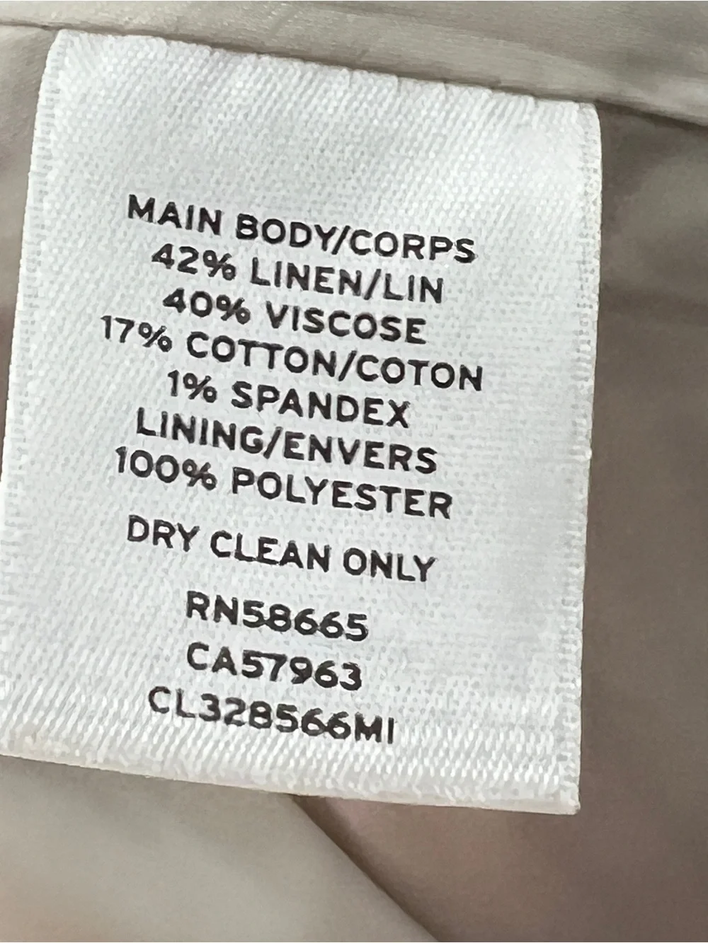 Classiques Entier tan and cream straight A line skirt size 10B95